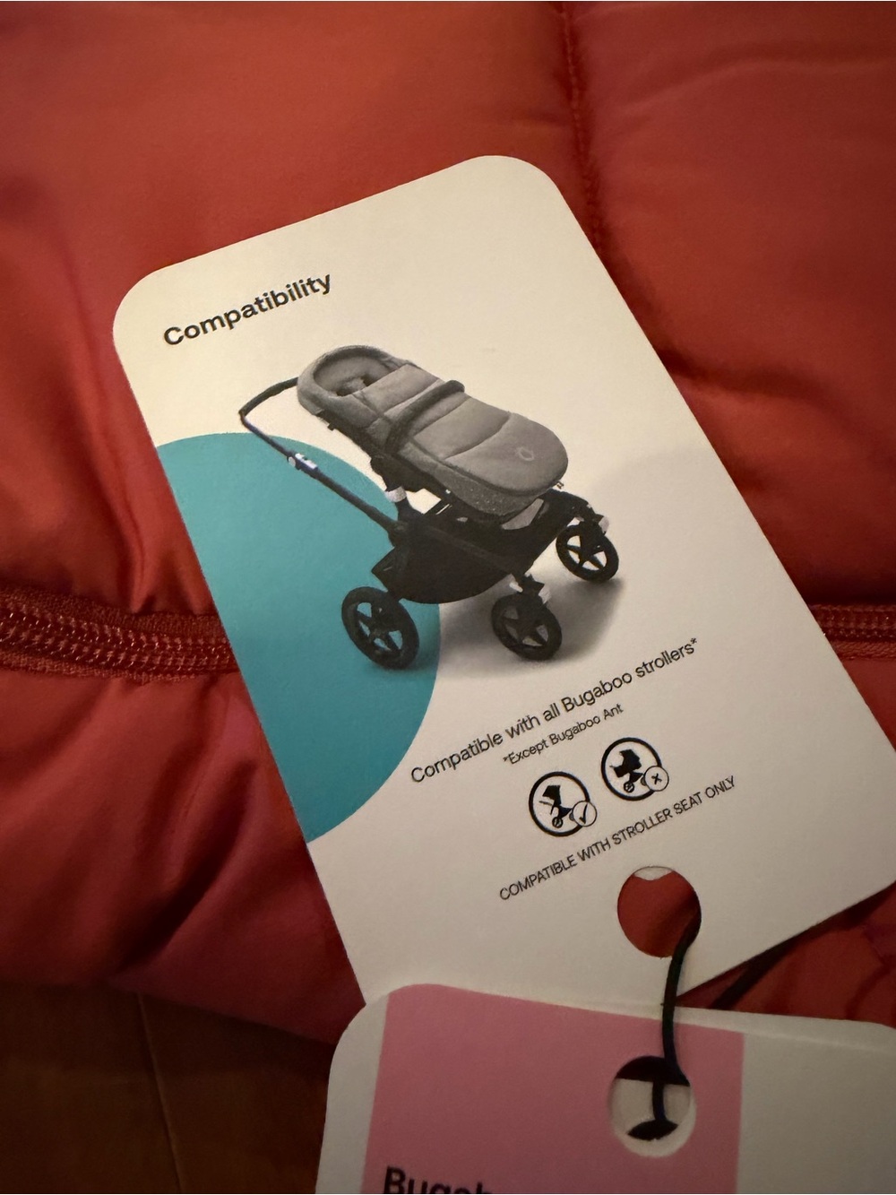 Bugaboo Stroller Footmuff Sunset Red - Picture 5 of 5